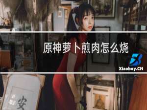 原神萝卜煎肉怎么烧