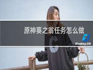 原神葵之翁任务怎么做