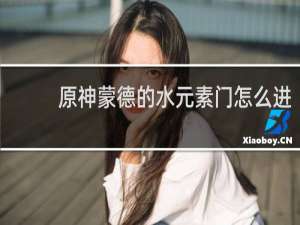 原神蒙德的水元素门怎么进