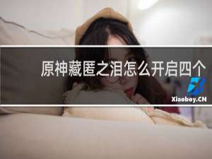 原神藏匿之泪怎么开启四个