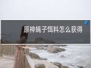 原神蝇子饵料怎么获得