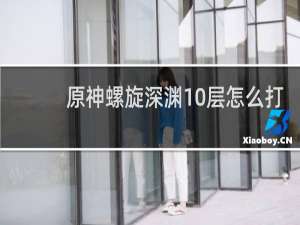 原神螺旋深渊10层怎么打
