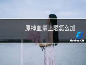 原神血量上限怎么加