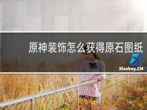 原神装饰怎么获得原石图纸