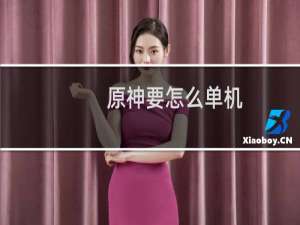 原神要怎么单机