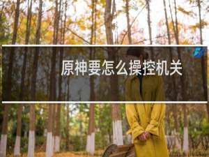 原神要怎么操控机关