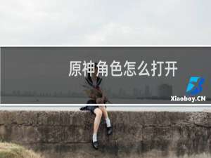 原神角色怎么打开