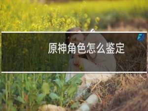 原神角色怎么鉴定