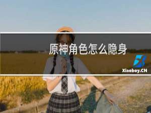 原神角色怎么隐身