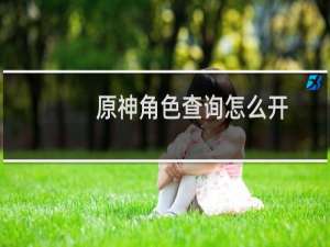 原神角色查询怎么开