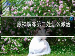 原神解冻第二处怎么激活