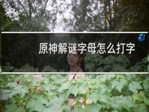 原神解谜字母怎么打字