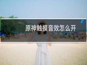 原神触摸音效怎么开