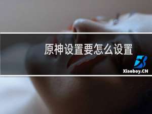 原神设置要怎么设置