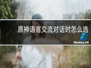 原神语言交流对话时怎么选
