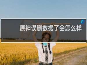 原神误删数据了会怎么样