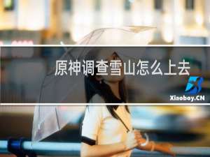 原神调查雪山怎么上去