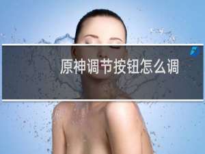 原神调节按钮怎么调