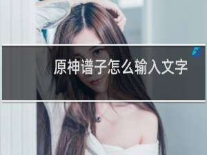 原神谱子怎么输入文字