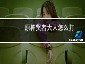原神贤者大人怎么打
