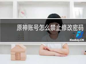 原神账号怎么禁止修改密码