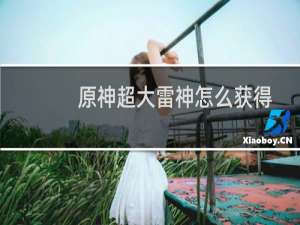 原神超大雷神怎么获得