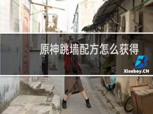 原神跳墙配方怎么获得