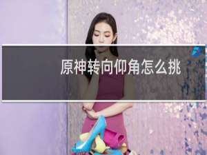原神转向仰角怎么挑