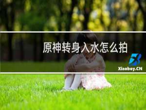 原神转身入水怎么拍