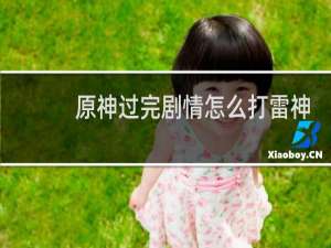 原神过完剧情怎么打雷神