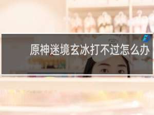 原神迷境玄冰打不过怎么办