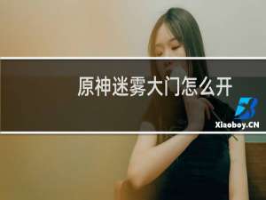 原神迷雾大门怎么开