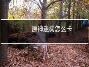 原神迷雾怎么卡