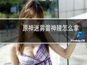 原神迷雾雷神瞳怎么拿