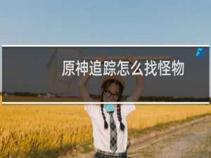 原神追踪怎么找怪物