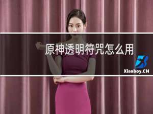 原神透明符咒怎么用
