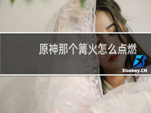 原神那个篝火怎么点燃