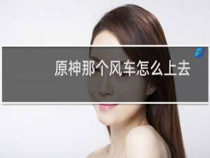 原神那个风车怎么上去
