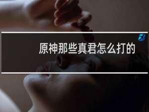 原神那些真君怎么打的