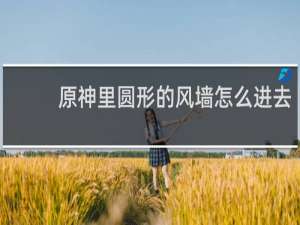 原神里圆形的风墙怎么进去