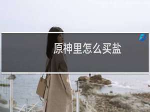 原神里怎么买盐