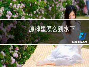 原神里怎么到水下