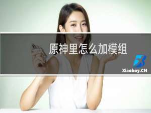原神里怎么加模组