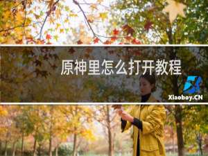 原神里怎么打开教程