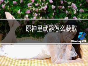 原神里武器怎么获取