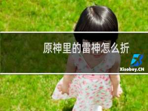 原神里的雷神怎么折