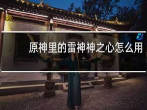 原神里的雷神神之心怎么用