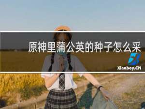 原神里蒲公英的种子怎么采