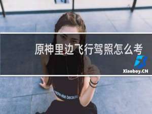 原神里边飞行驾照怎么考