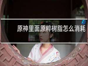 原神里面原粹树脂怎么消耗